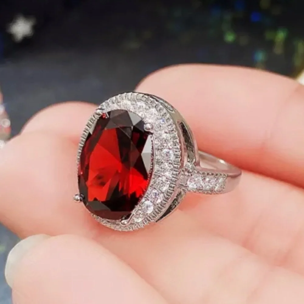 RUBY BRIDAL WEDDING RING S10 - Picture 3 of 5